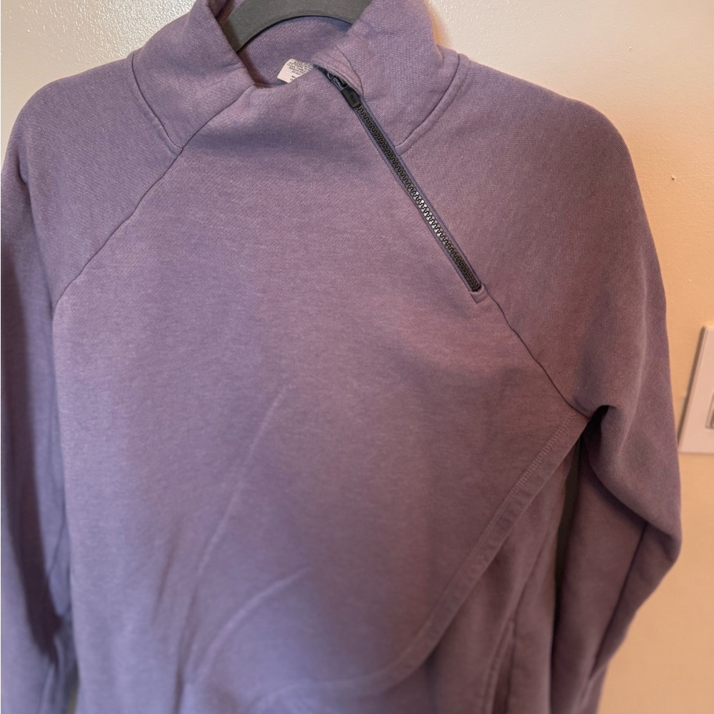 RBX Purple Asymmetrical Zip Pullover | Size L - Picture 3 of 4